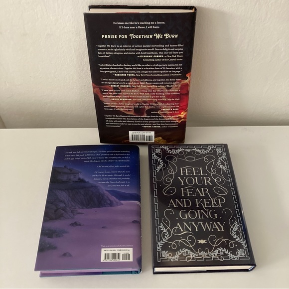 3 SIGNED OwlCrate Books Threads that Bind Sweet & Bitter Magic Together we Burn - Picture 10 of 13
